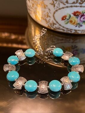 Turquoise and Silver Bracelet